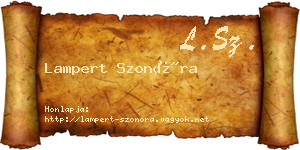 Lampert Szonóra névjegykártya